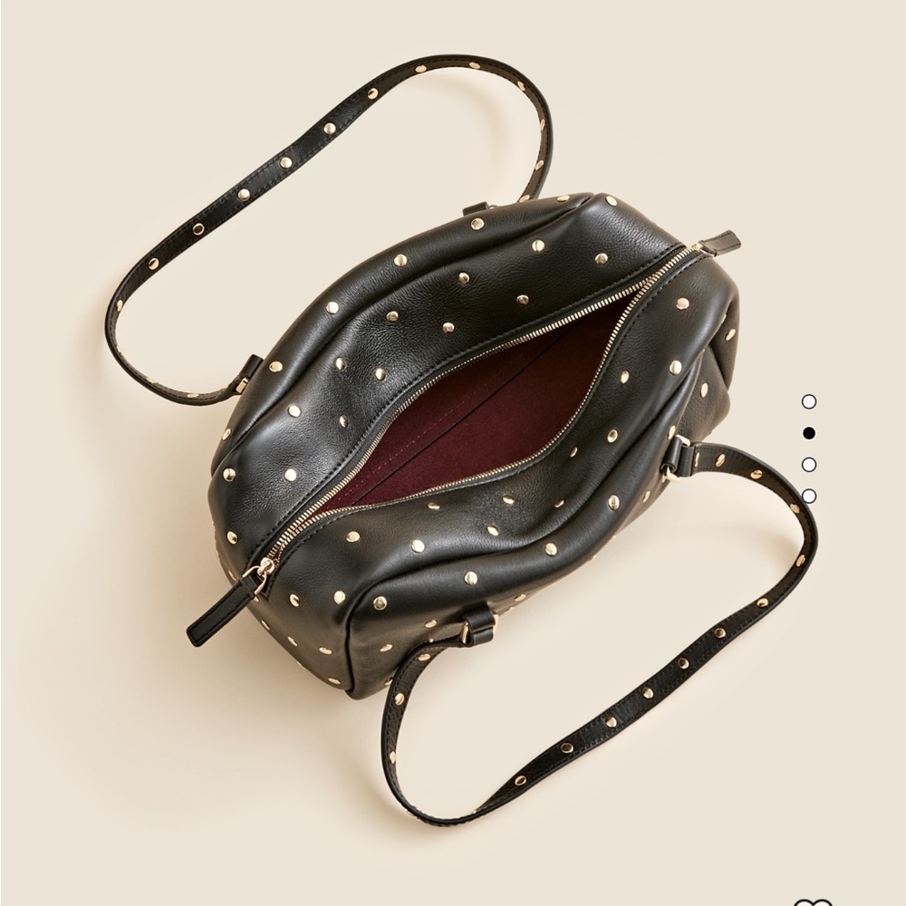 J. Crew Black and Gold Studded Shoulder Bag - Picture 2 of 2